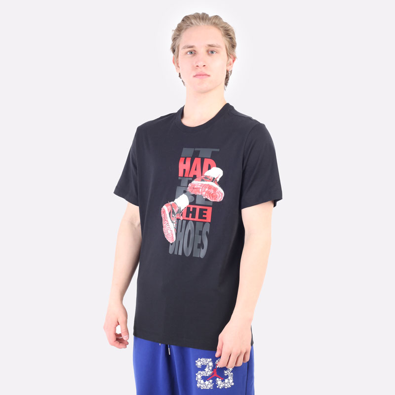 мужская черная футболка Jordan The Shoes T-Shirt DH8952-010 - цена, описание, фото 4